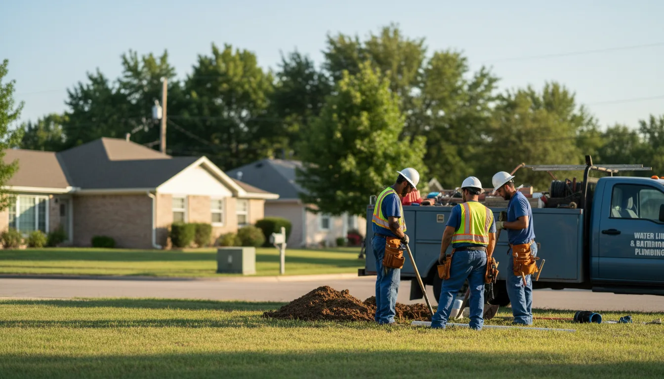 Residential water line and bathroom plumbing service in Leonidas, MI